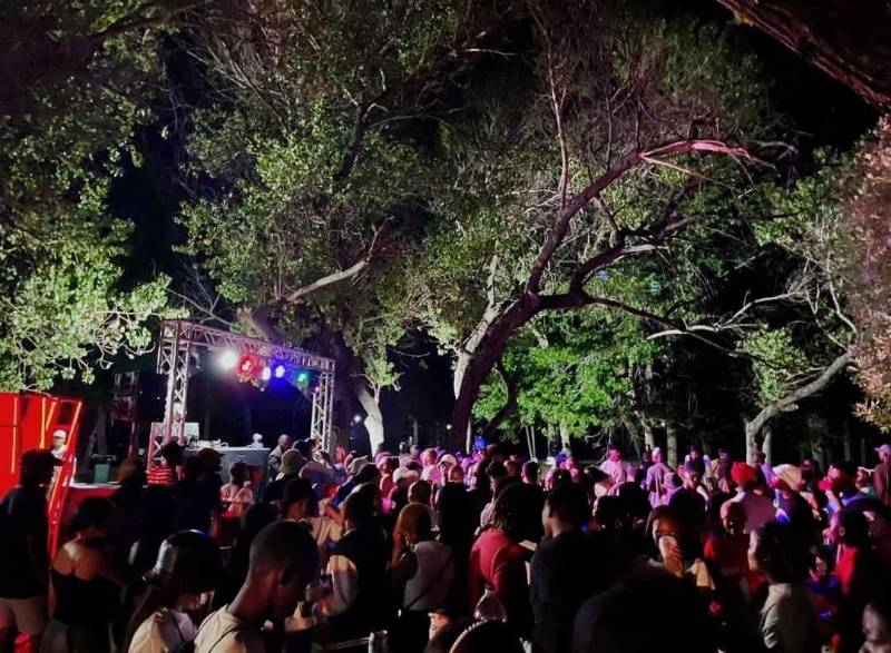 People enjoying festival